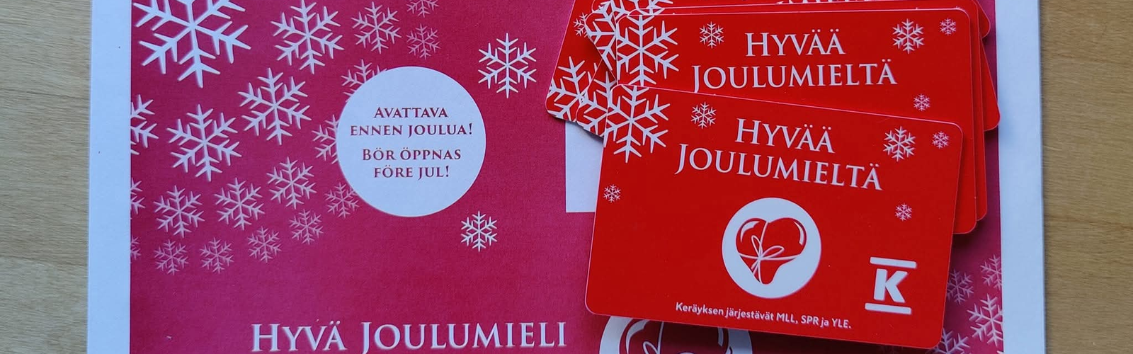 Hyvä Joulumieli ruokalahjakortit lapsiperheille.