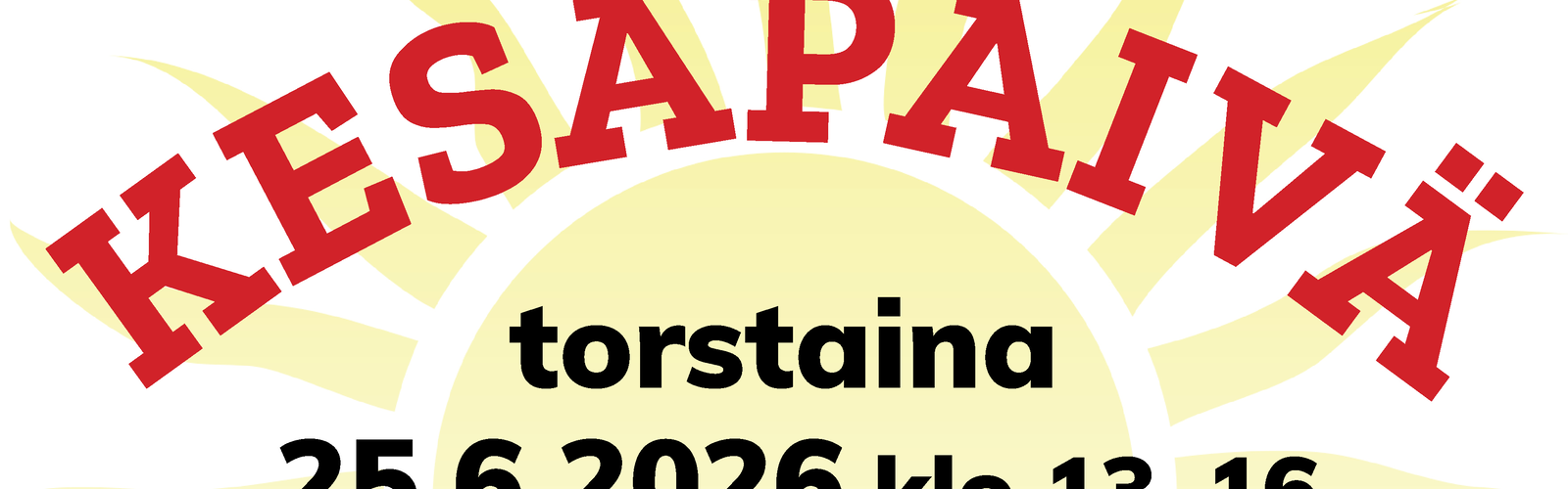 Kesäpäivän otsikko ja päivämäärä
