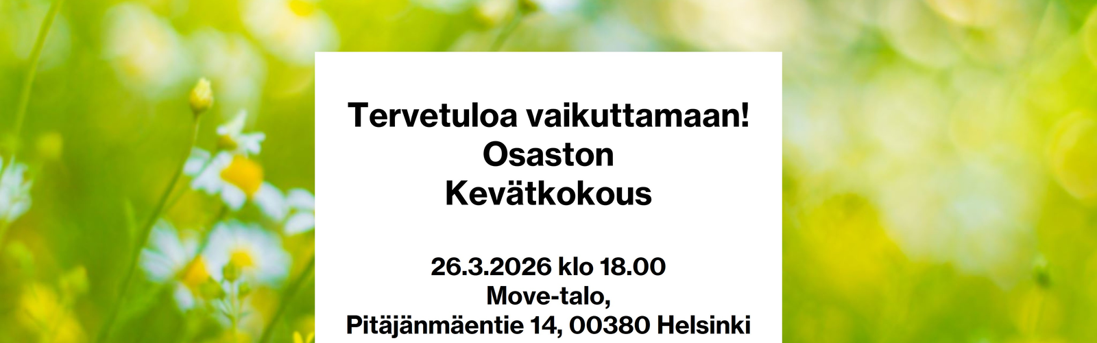 Osasto 2026 kevätkokous