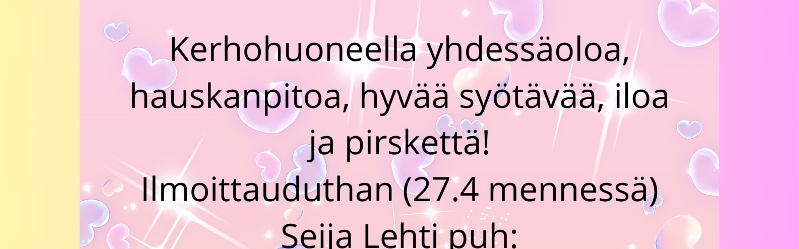 Tule mukaan 5.5 tiistaina
