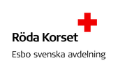 Logotyp för Finlands Röda Kors Esbo svenska avdelningen.