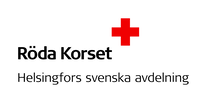 Logotyp för Finlands Röda Kors Helsingfors svenska avdelningen.