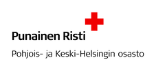 Suomen Punaisen Ristin Pohjois- ja Keski-Helsingin osaston logo.